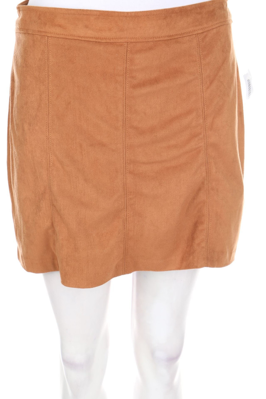 Bershka - Boho-faux leather mini-skirt - L