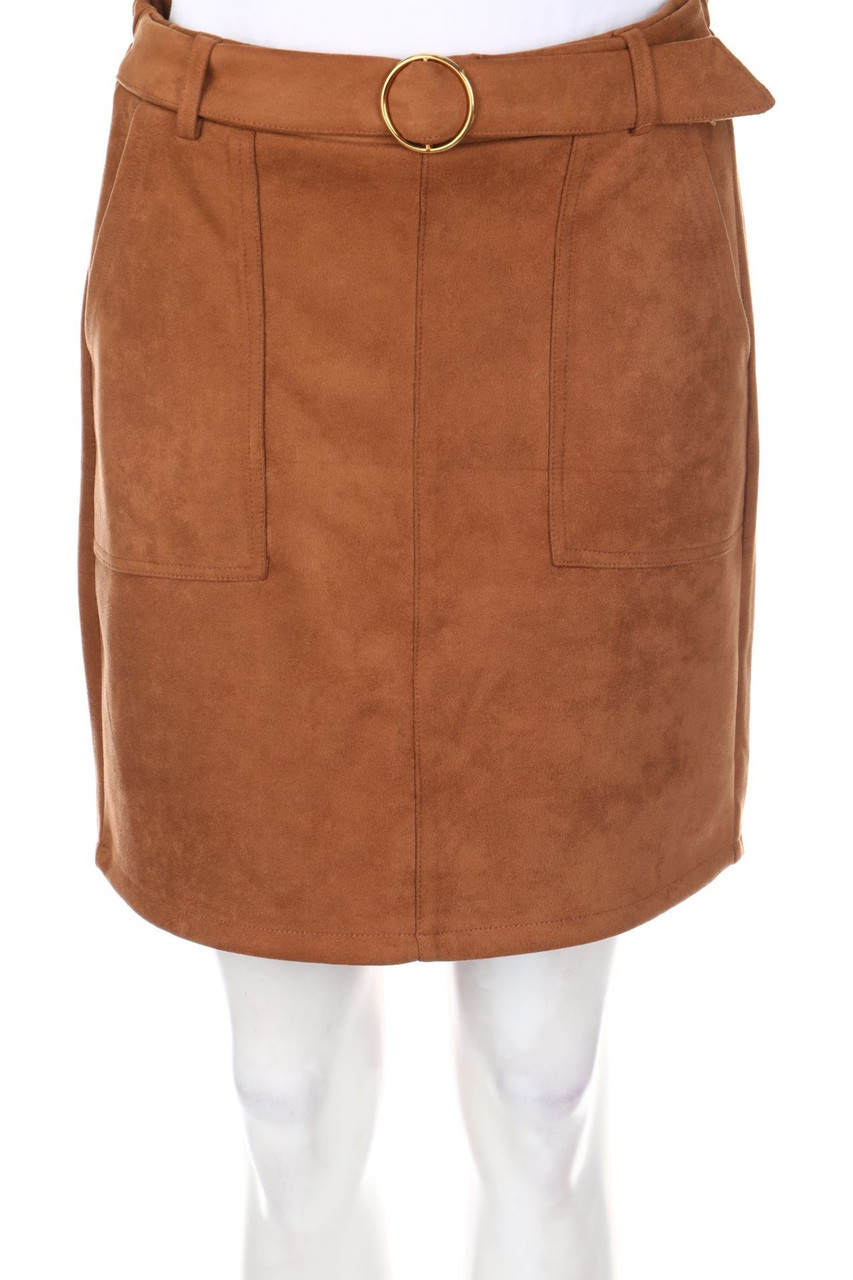 COLLOSEUM - Faux Leather-Skirt - S