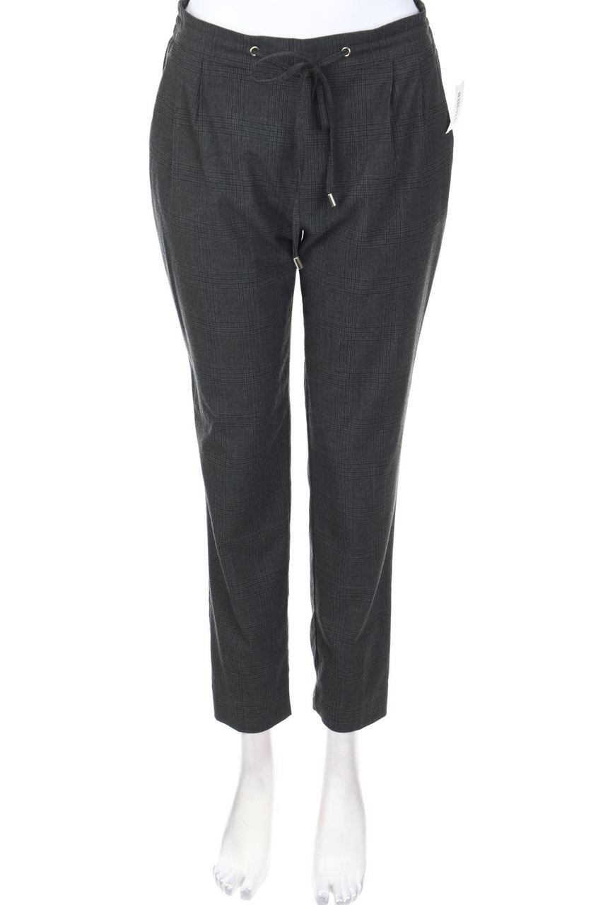 ZARA - Bundfaltenhose mit Karo-Muster - S