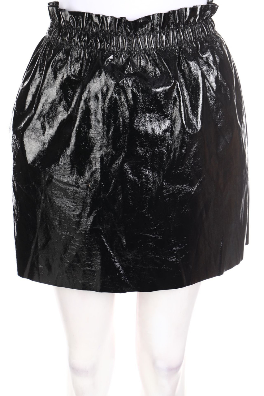 Zara Knit - Faux Leather-Mini-Rock - M