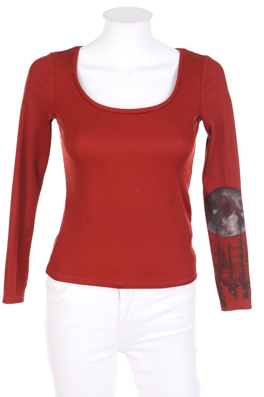 MONKI - Longsleeve-Shirt mit Print - XS