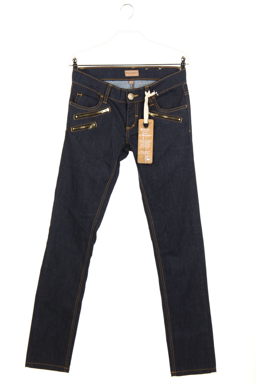 BROADWAY NYC FASHION - Straight Cut Dark Denim Jeans - W27