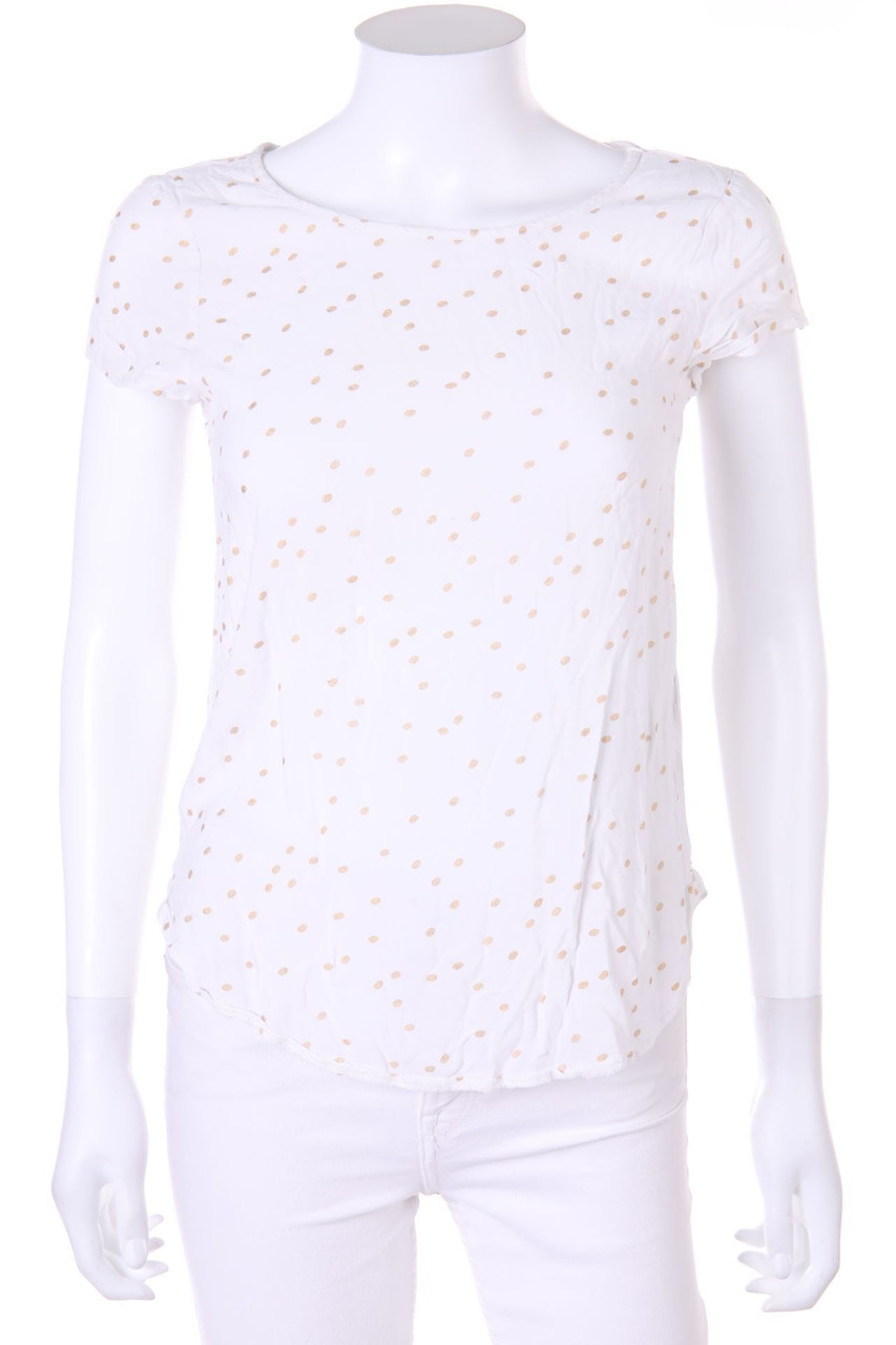 VERO MODA - Kurzarm-Bluse mit Punkten - XS