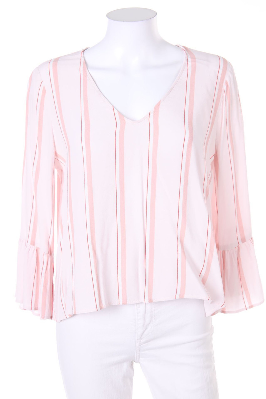 MANGO SUIT - Streifen-Bluse mit 3/4-Ärmel - L