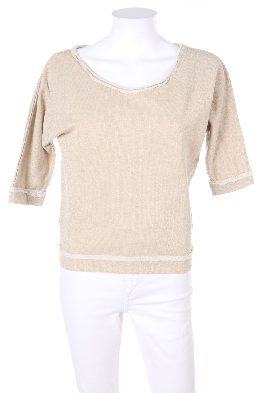 promod - Glitzer-Sweatshirt mit Batwing-Ärmeln - S