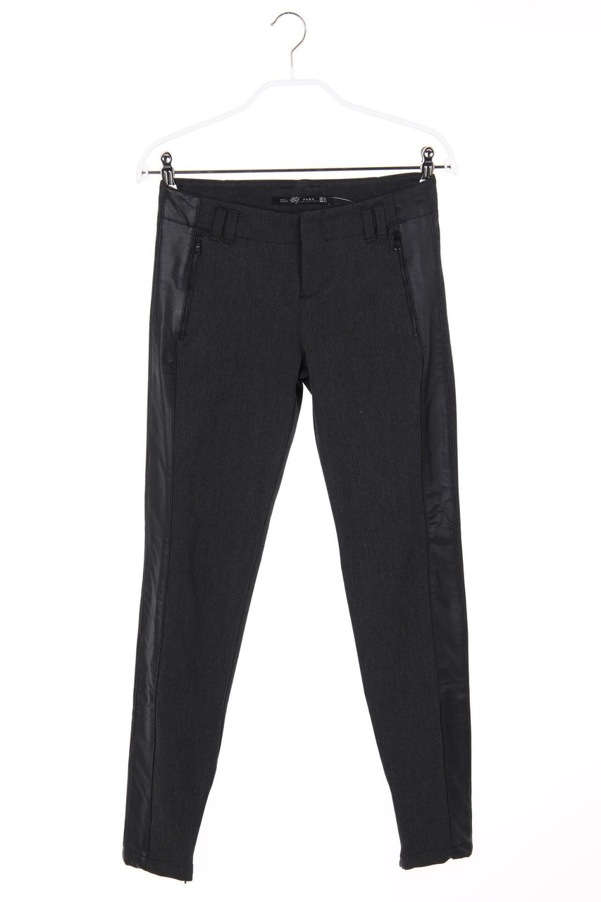 ZARA TRF - Hose mit Kunstleder-Details - D 32
