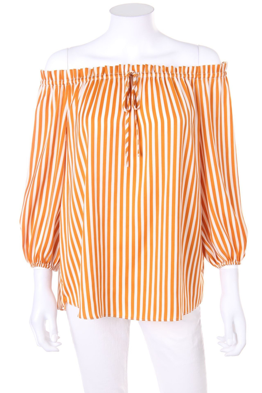 H&M - Carmen-Bluse aus Satin - D 32