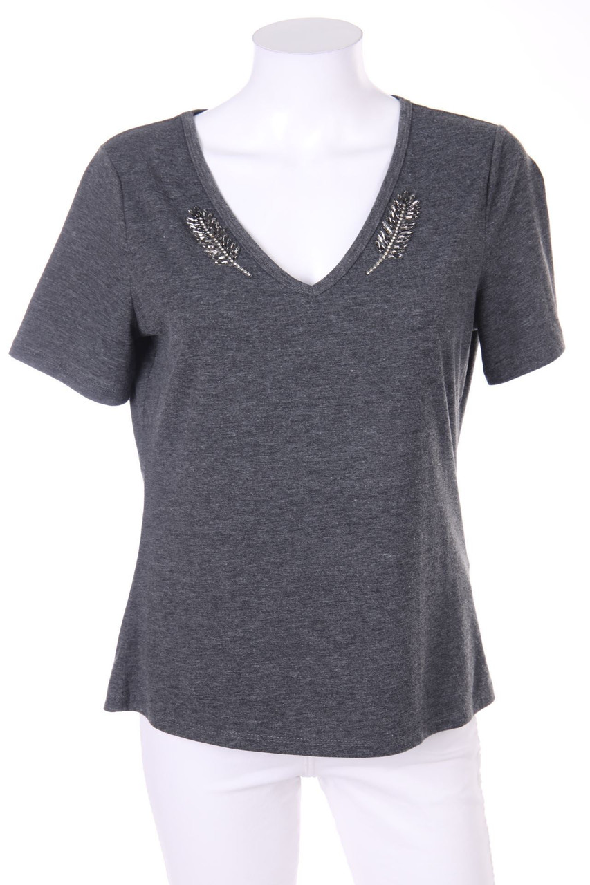 MORGAN - Shortsleeve-Shirt with Jewelry Stones - L