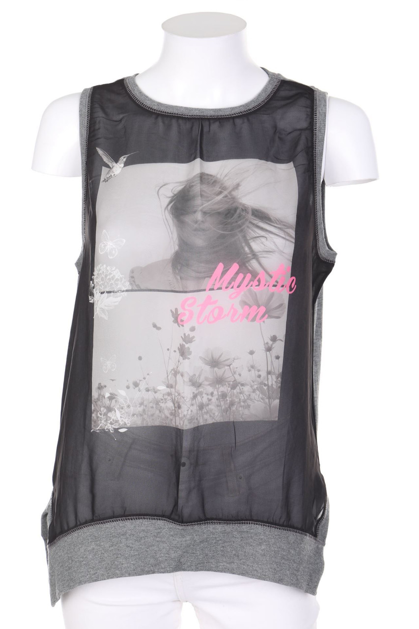 collezione - Top mit Statement-Print - XS