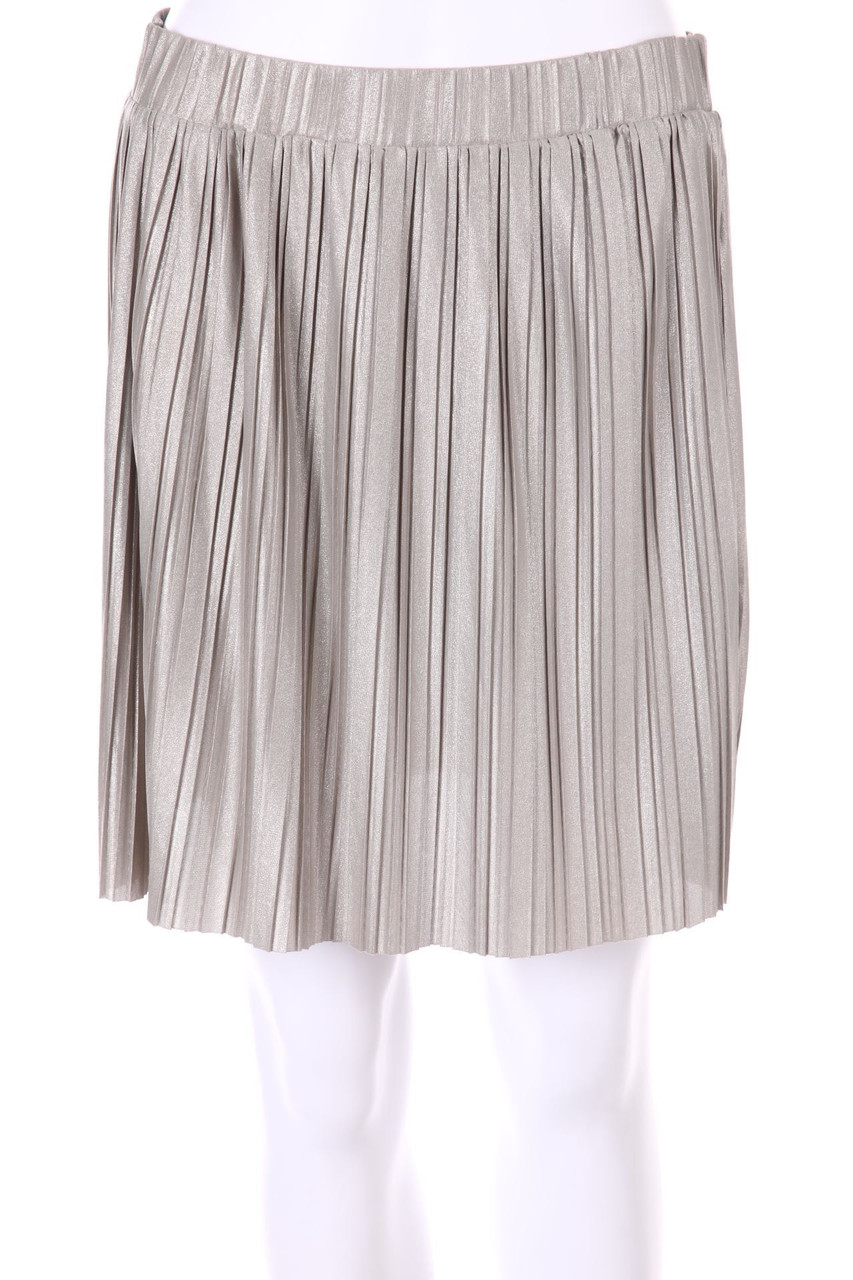 MANGO - Plissé-Mini-Rock mit Glitzer - S