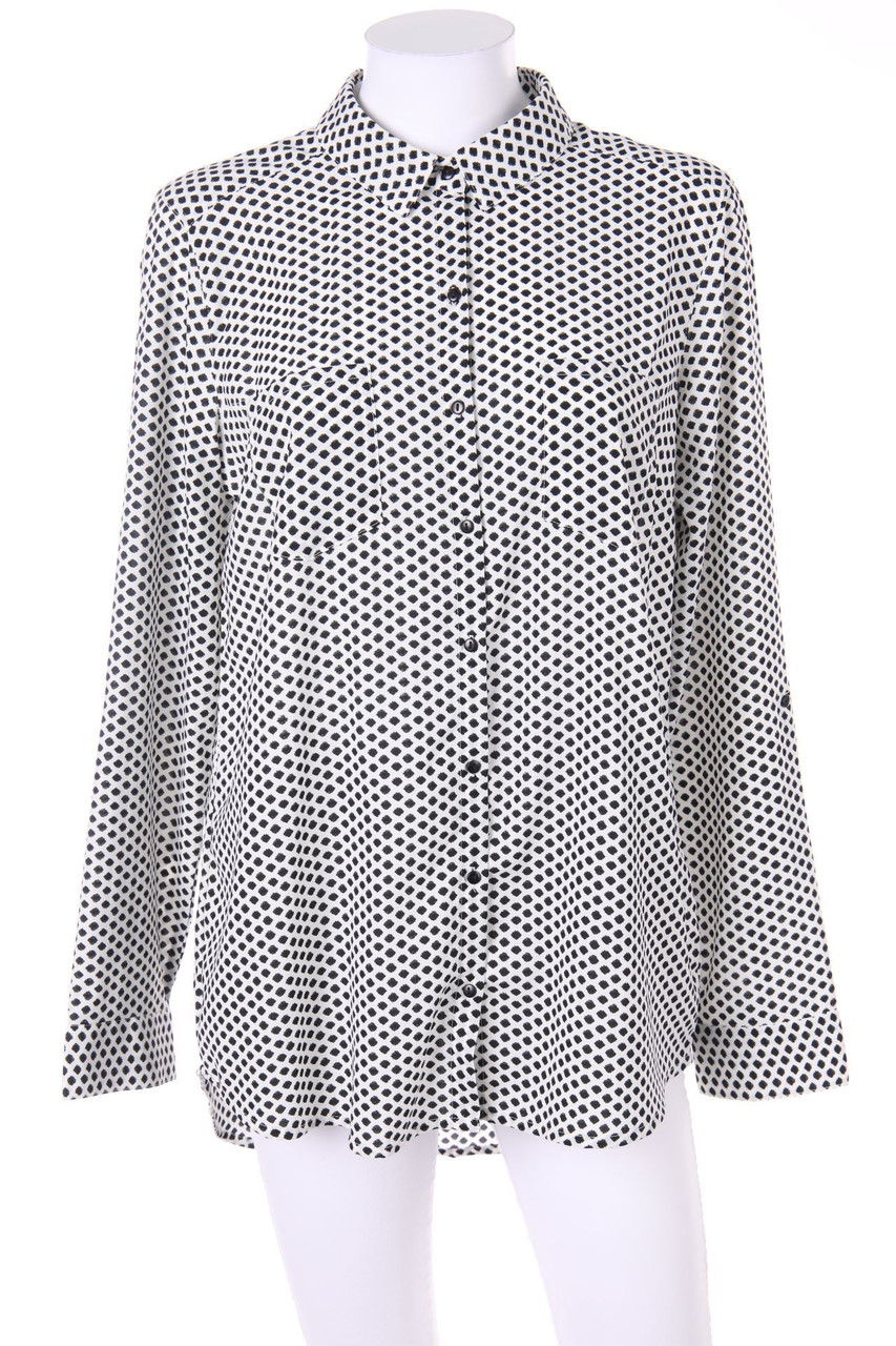 Pimkie - Print-Hemd-Bluse mit Roll-up-Manschette - L