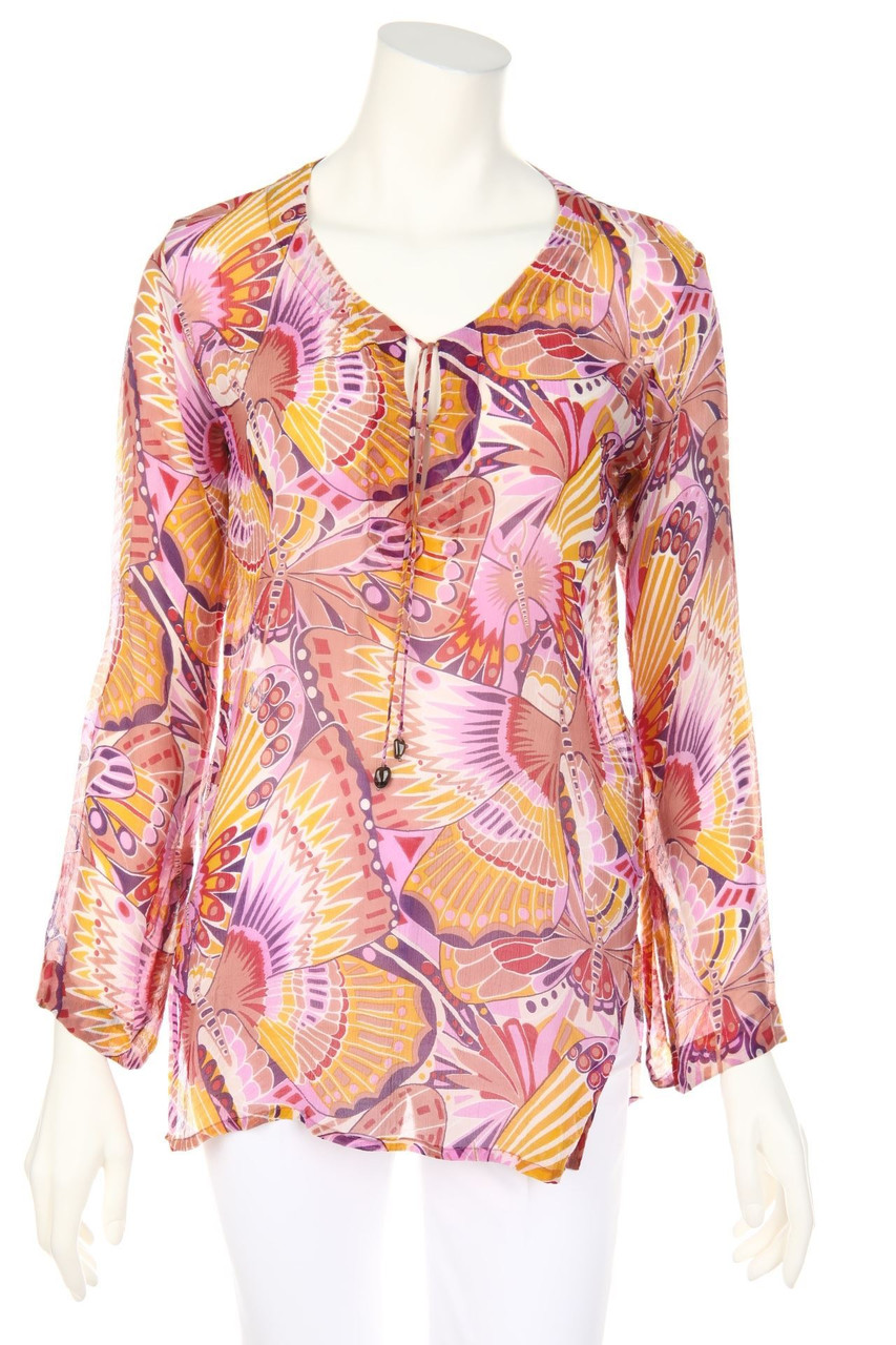 ELIZABETH HURLEY beach - Silk Blouse with Print - M