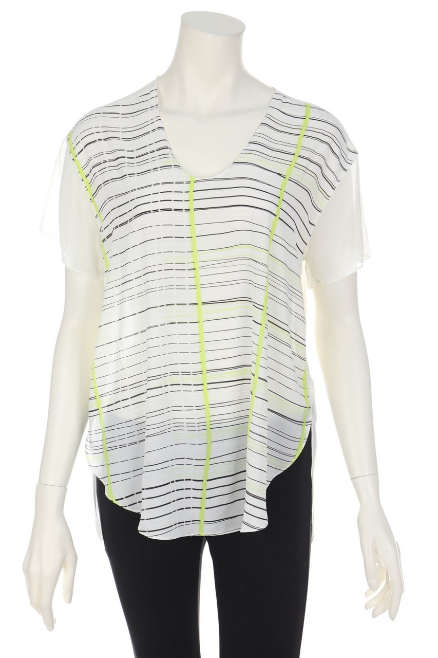 Calvin Klein Jeans - Chiffon-Kurzarm-Bluse mit Print - M