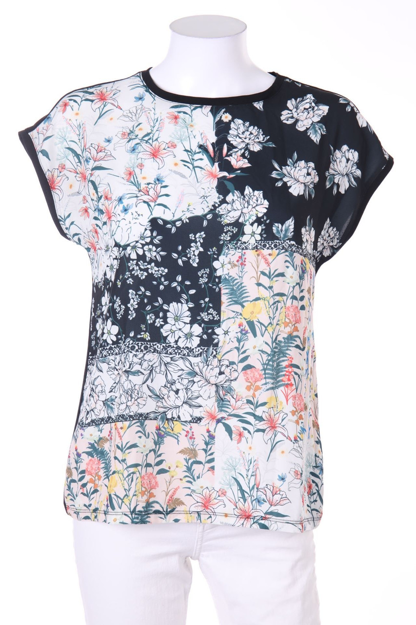ANNA FIELD - Shortsleeve-Shirt with floral print - D 34