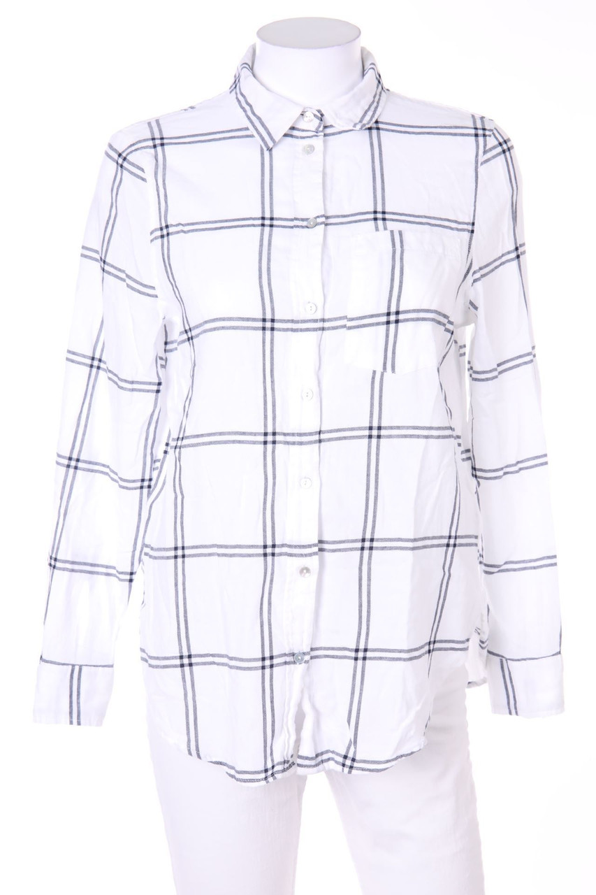 H&M - Baumwoll-Hemd-Bluse mit Tartan-Muster - D 36