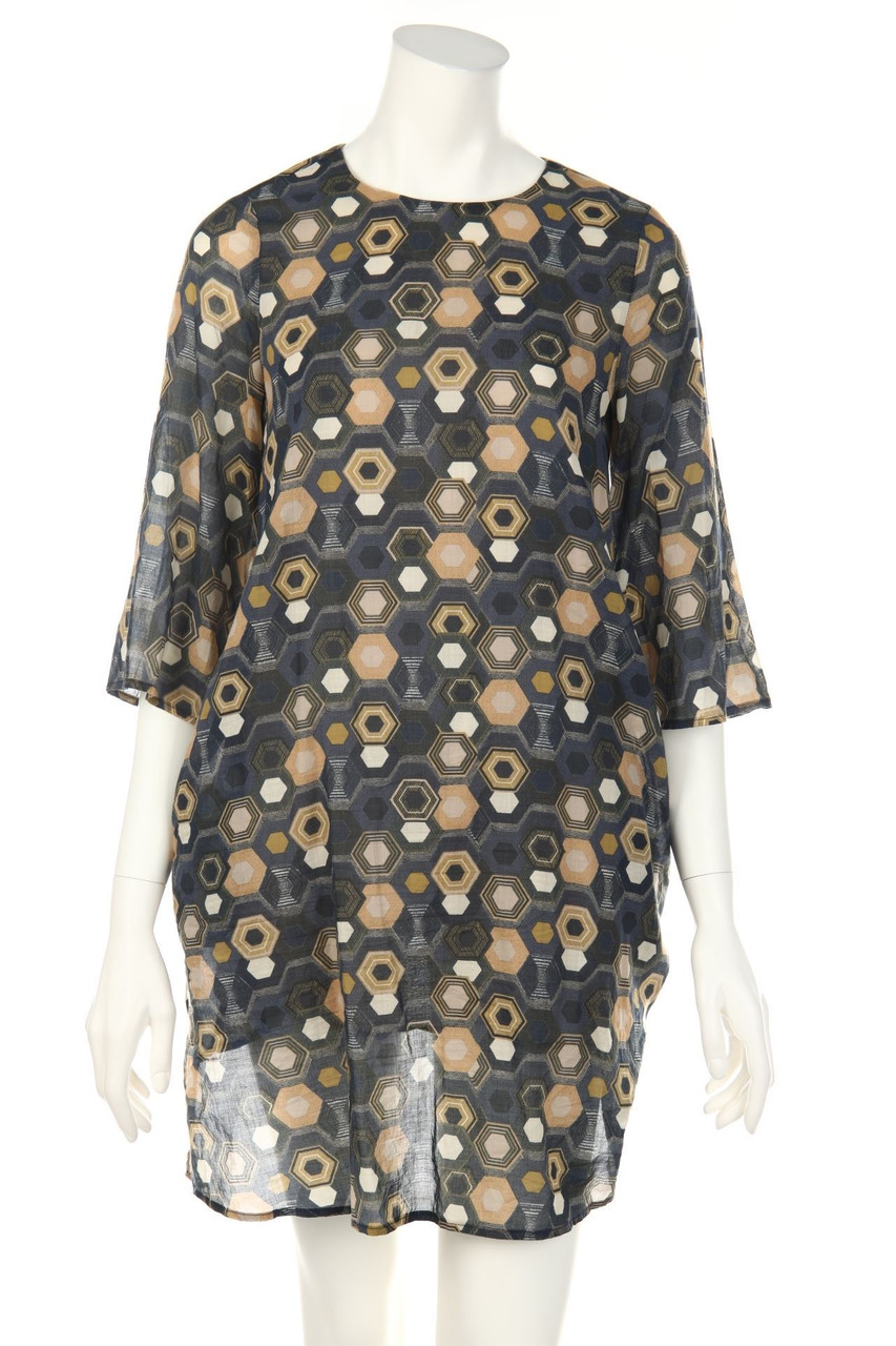 MANILA GRACE - Kleid mit Geo-Print - D 40