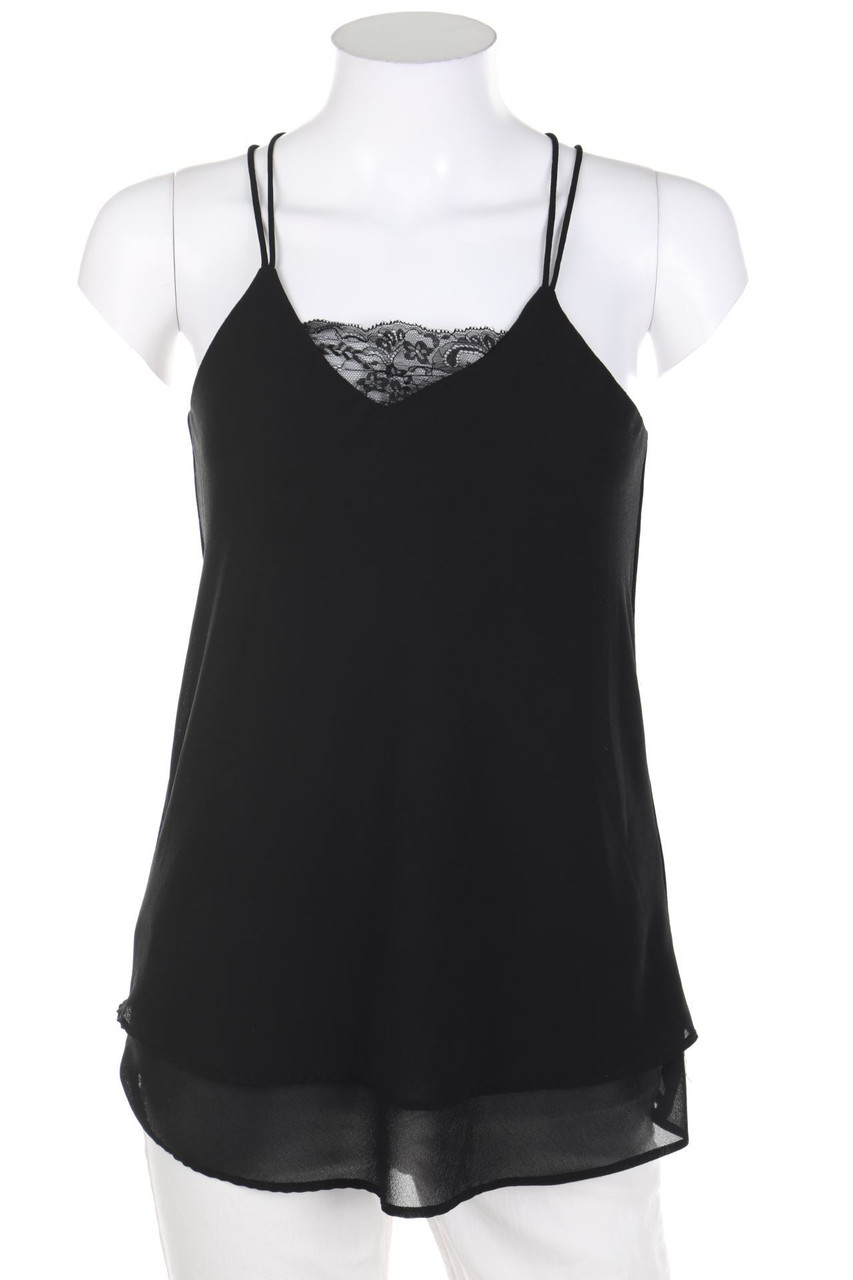 pieces - Blusentop mit Spitze - XS