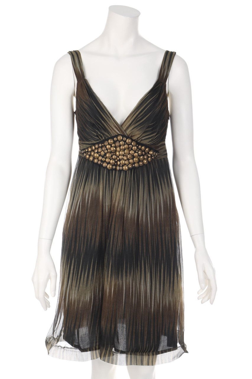 ana alcazar - Silk Dress with Jewelry Stones - D 36