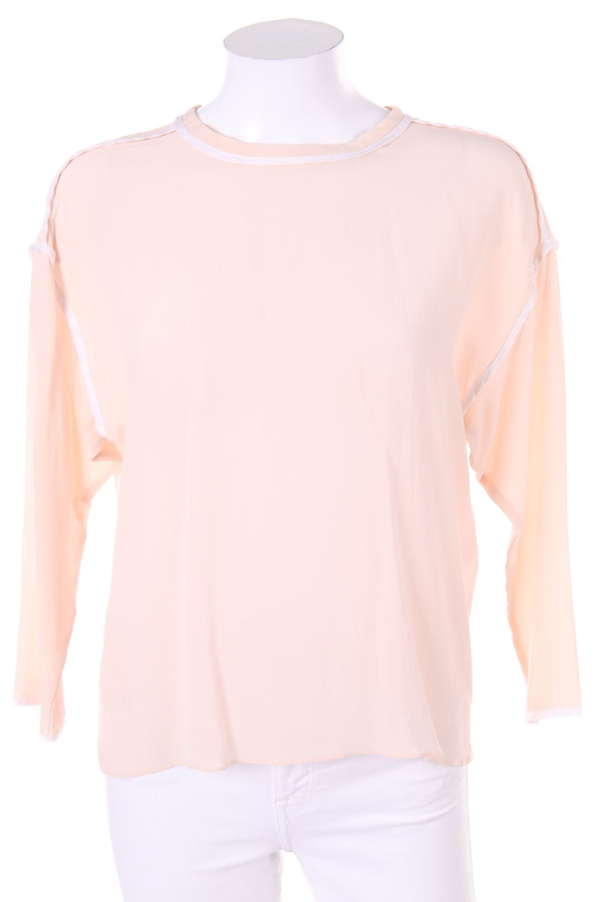 TARA JARMON - Silk Blouse with Overcut Shoulder - D 36