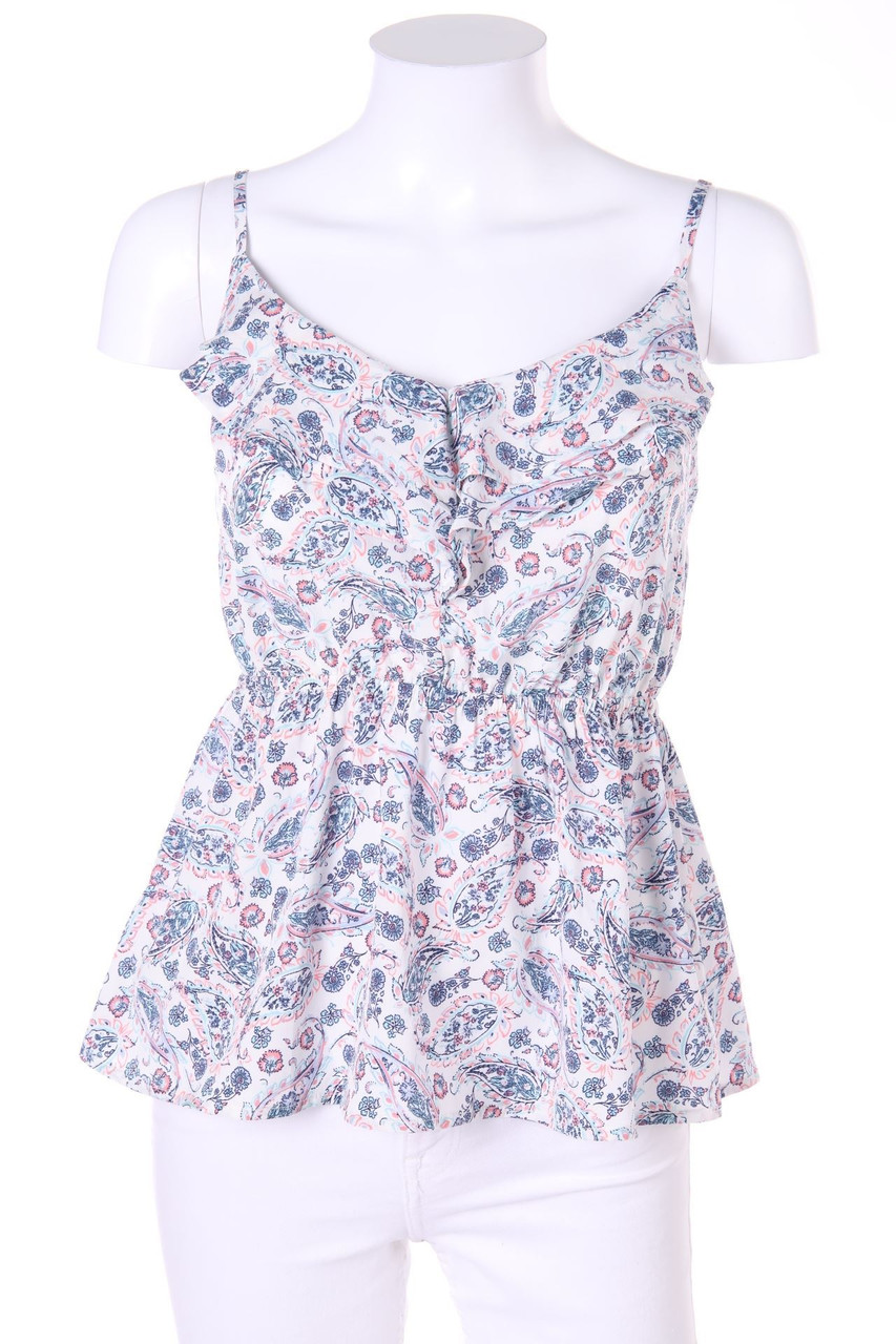 TALLY WEiJL - Volants-Blouse Top with Paisley Print - M