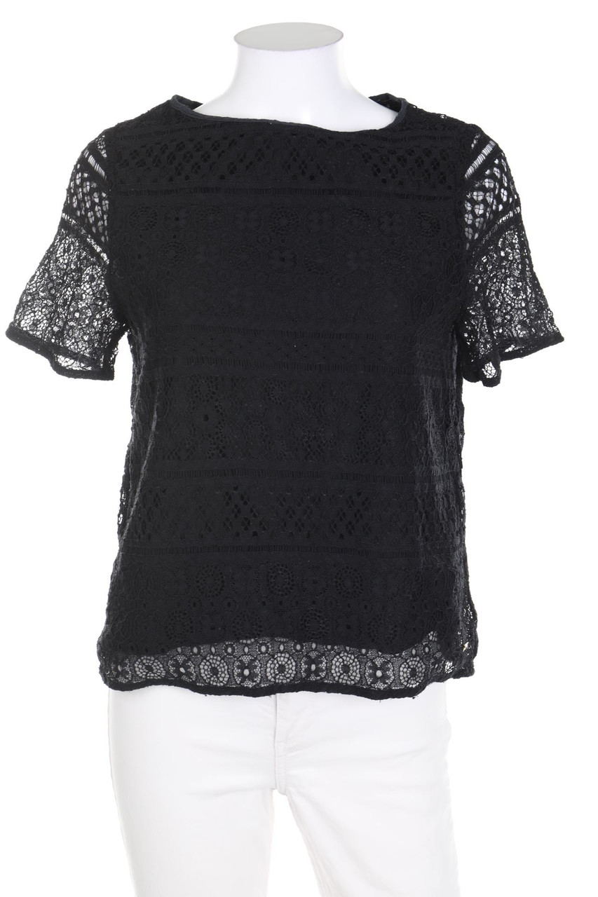 TOMMY HILFIGER - Kurzarm-Bluse mit Seide - D 38