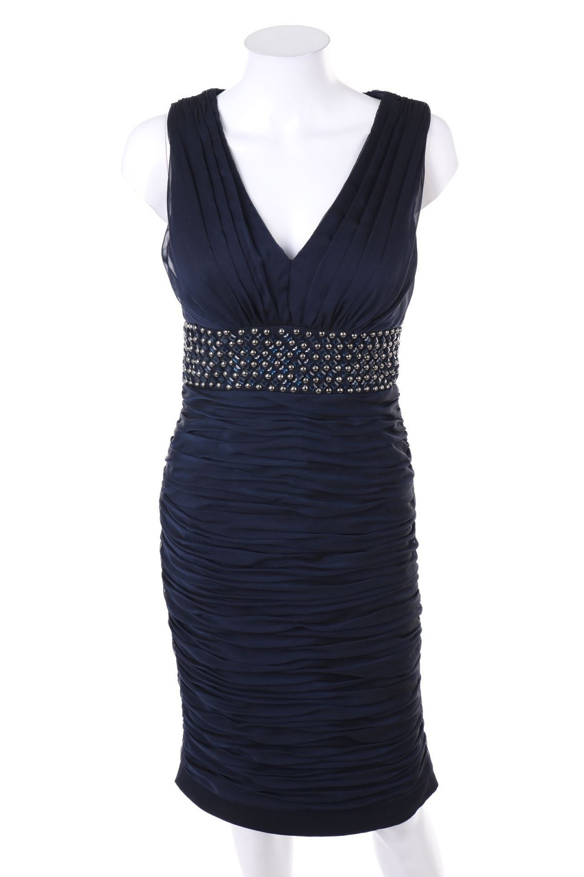 XSCAPE By Joanna Chen - Chiffon-Cocktail Dress with Jewelry Stones - D 36