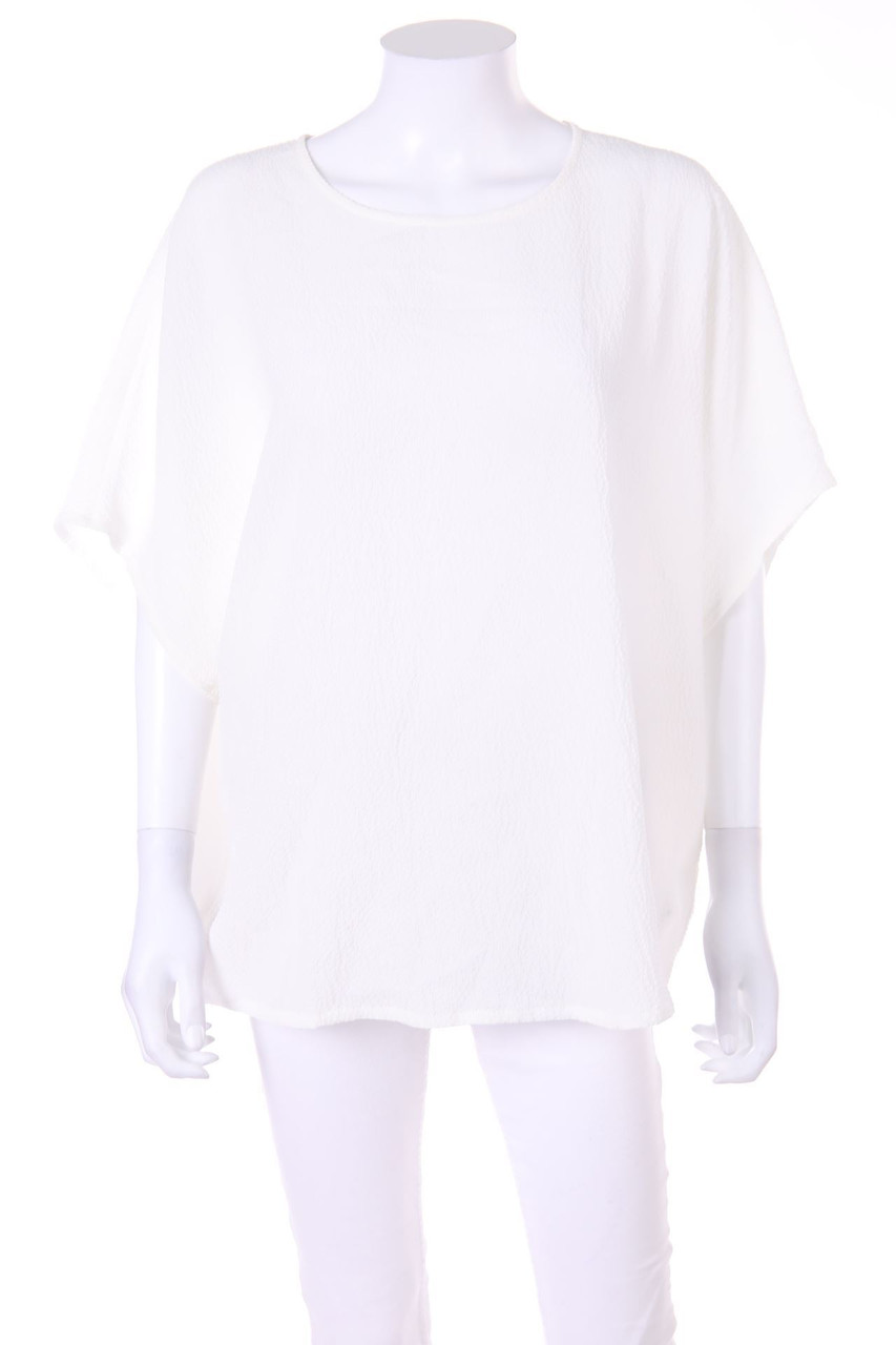 OPUS - Clean Chic Shortsleeve Blouse with Overcut Shoulder - D 40