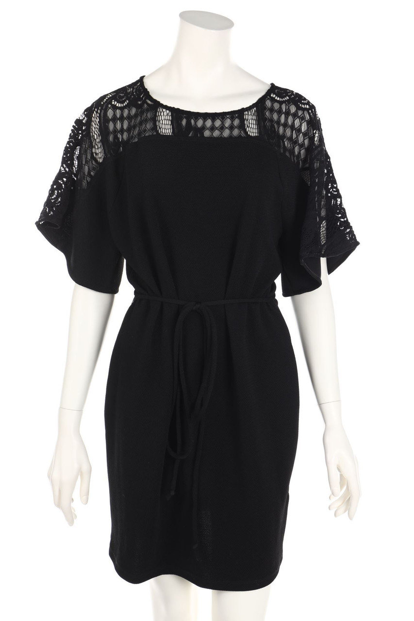 YOANA BARASCHI - Abendkleid mit Spitzen-Einsatz - L