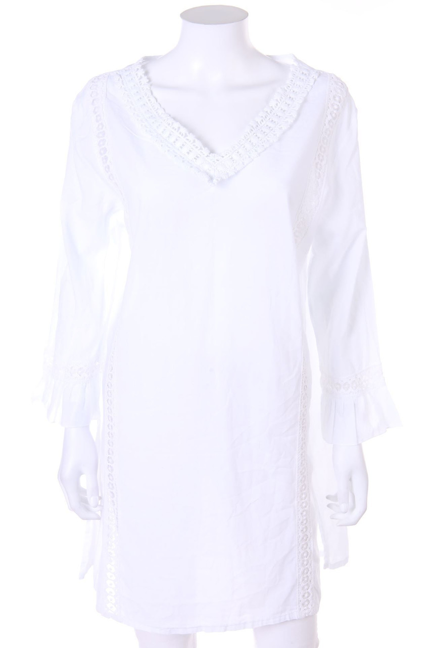 EGÜ - Tunic Blouse with Lace Insert - D 46-48