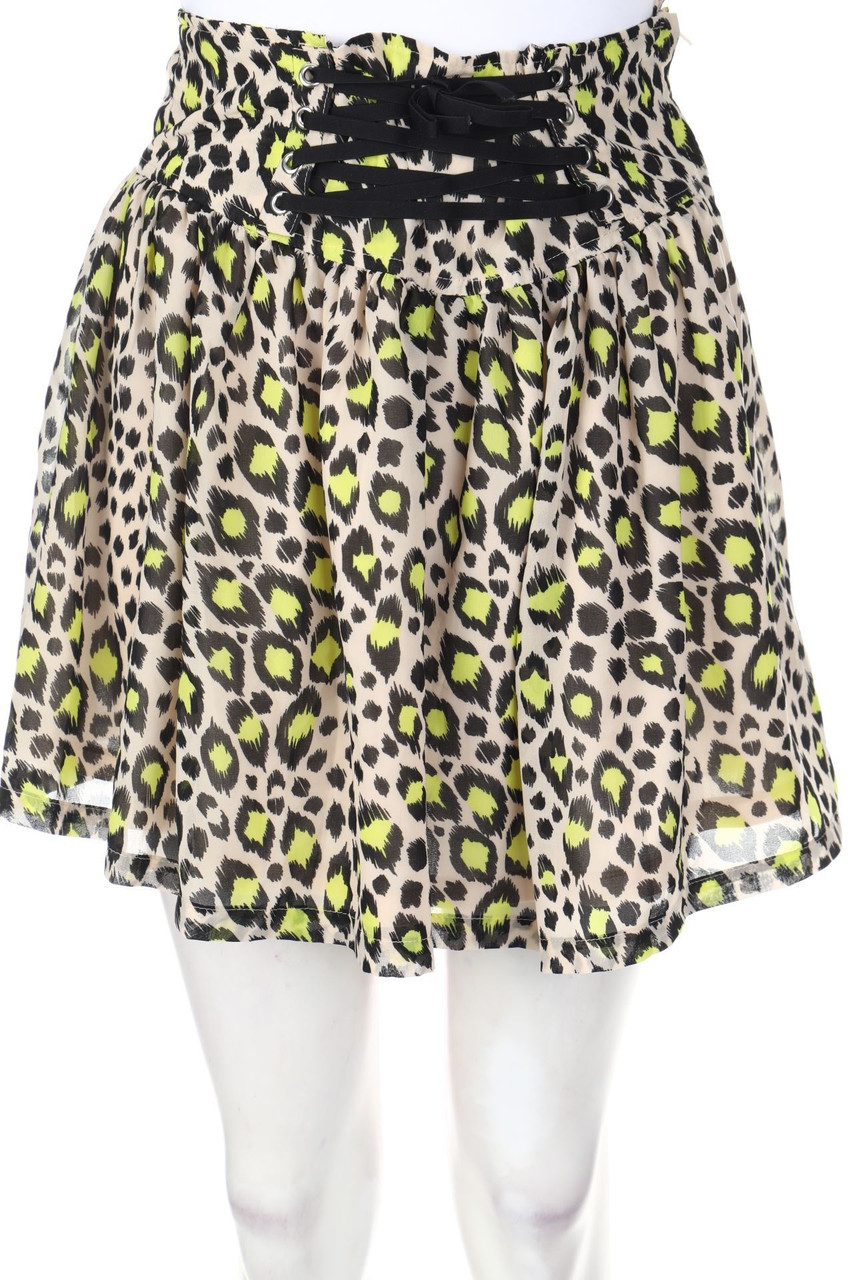H&M DIVIDED - Falten-Mini-Rock mit Leo-Print - D 36
