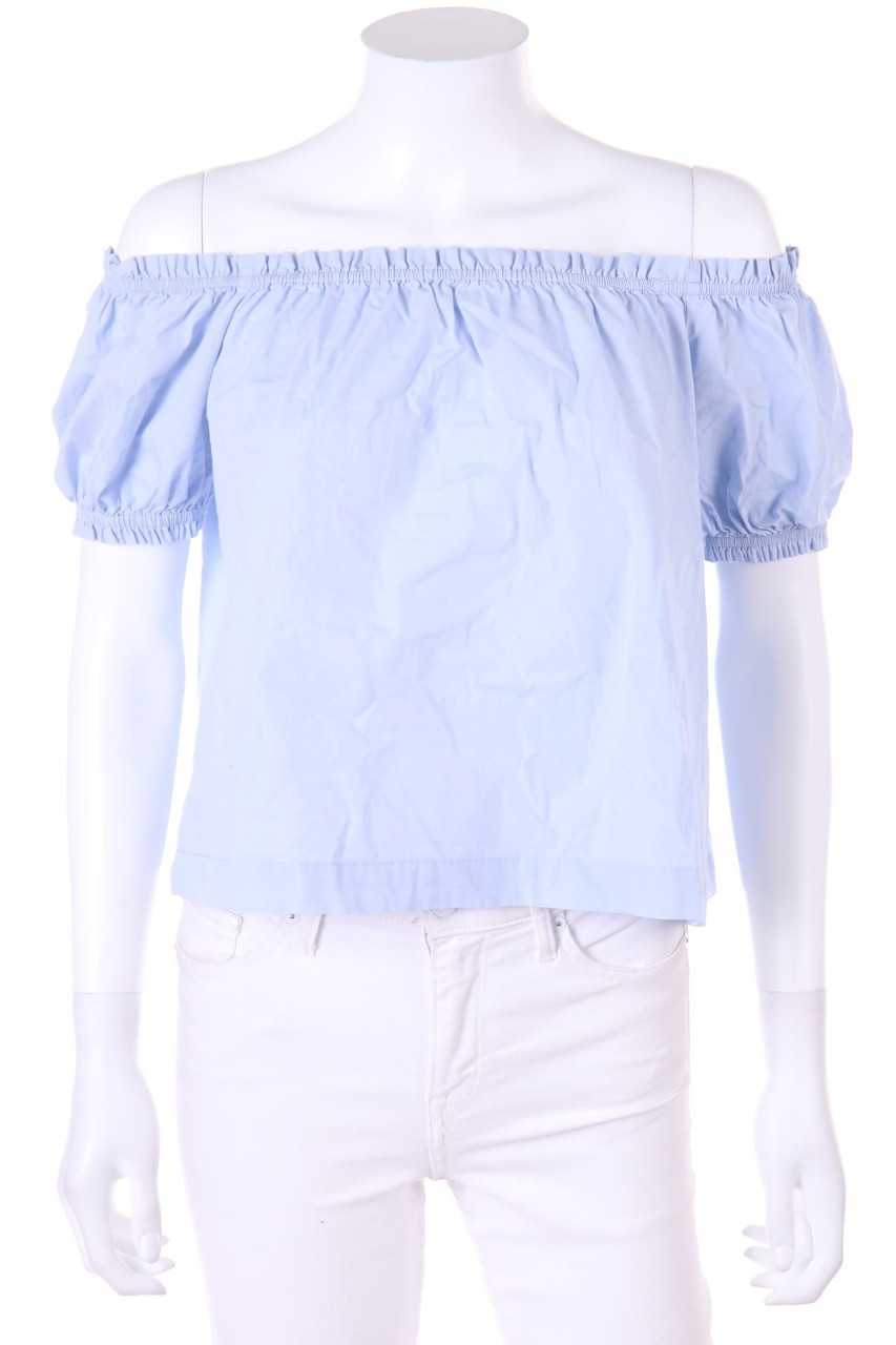 H&M - Carmen-Kurzarm-Bluse mit Puffärmeln - D 34