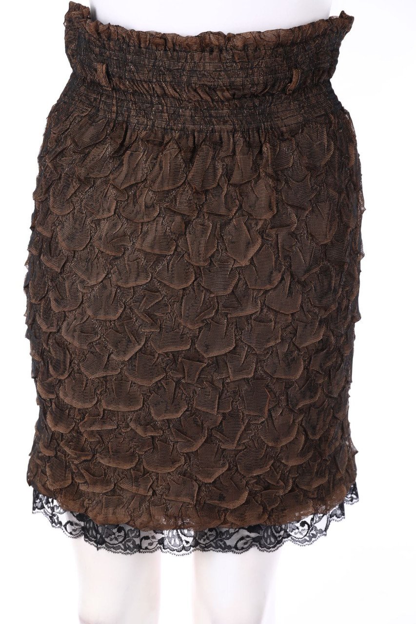 Jus d´Orange - Minirock aus Mesh mit Spitze - S