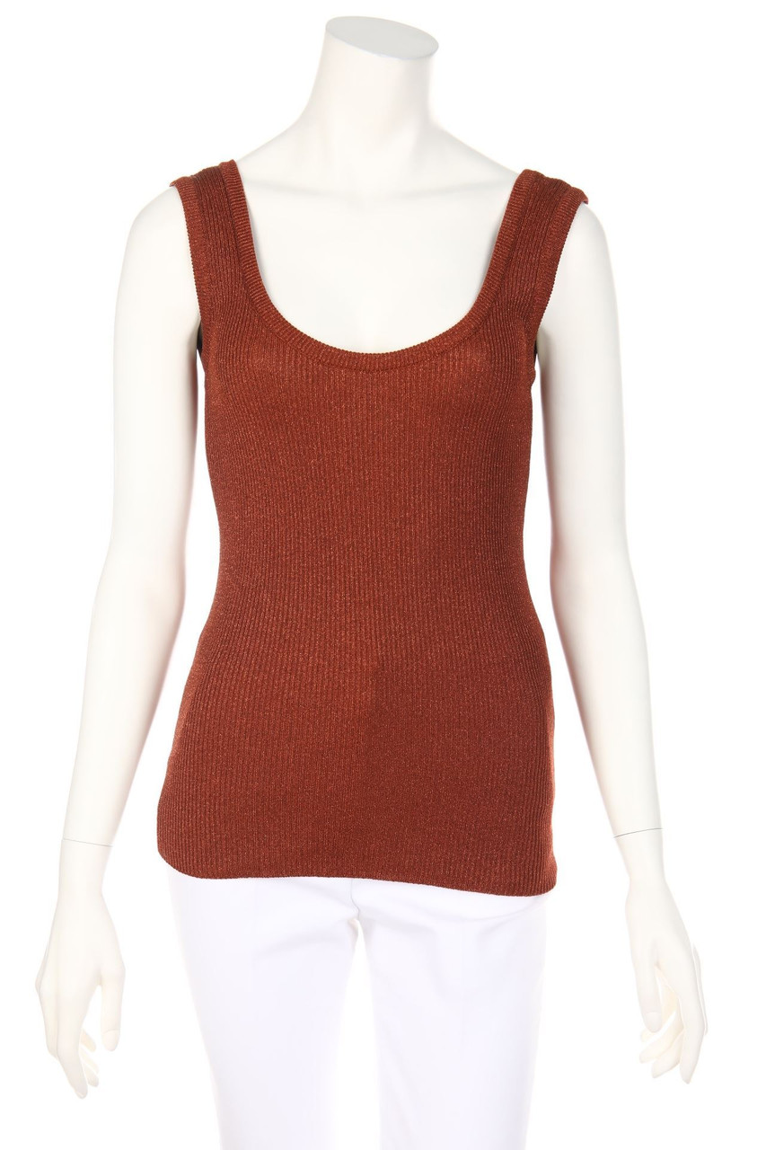 D&G DOLCE & GABBANA - Glitzer-Strick-Top - D 36