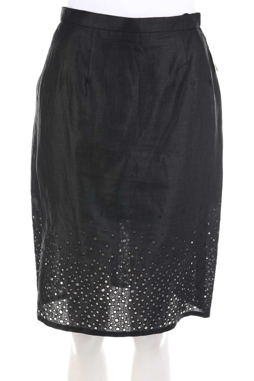 AKRIS - Rock aus Leinen mit Lochspitze - D 36