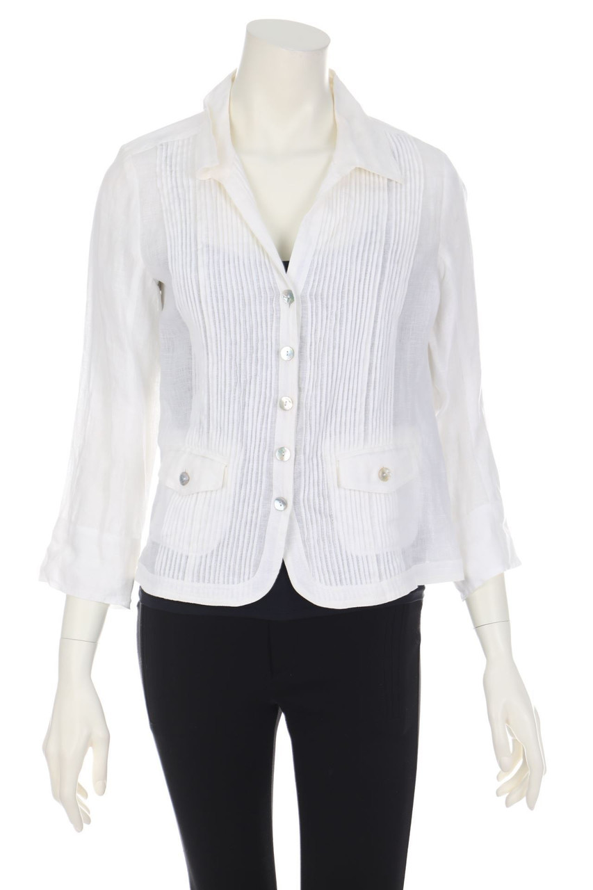 GERARD DAREL - Linen Blouse with Pin-tucks - D 36