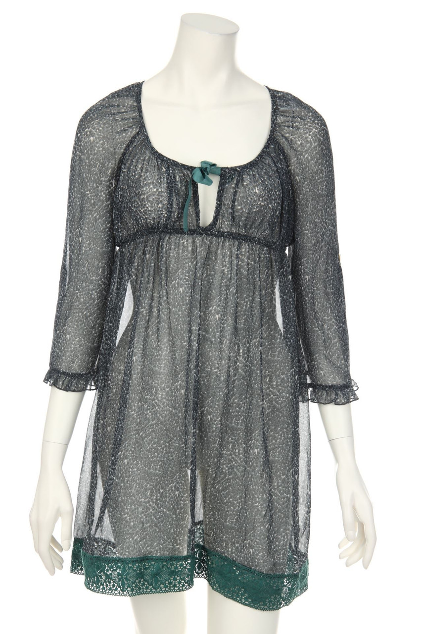 Cream - Chiffon-Kleid mit Print - S