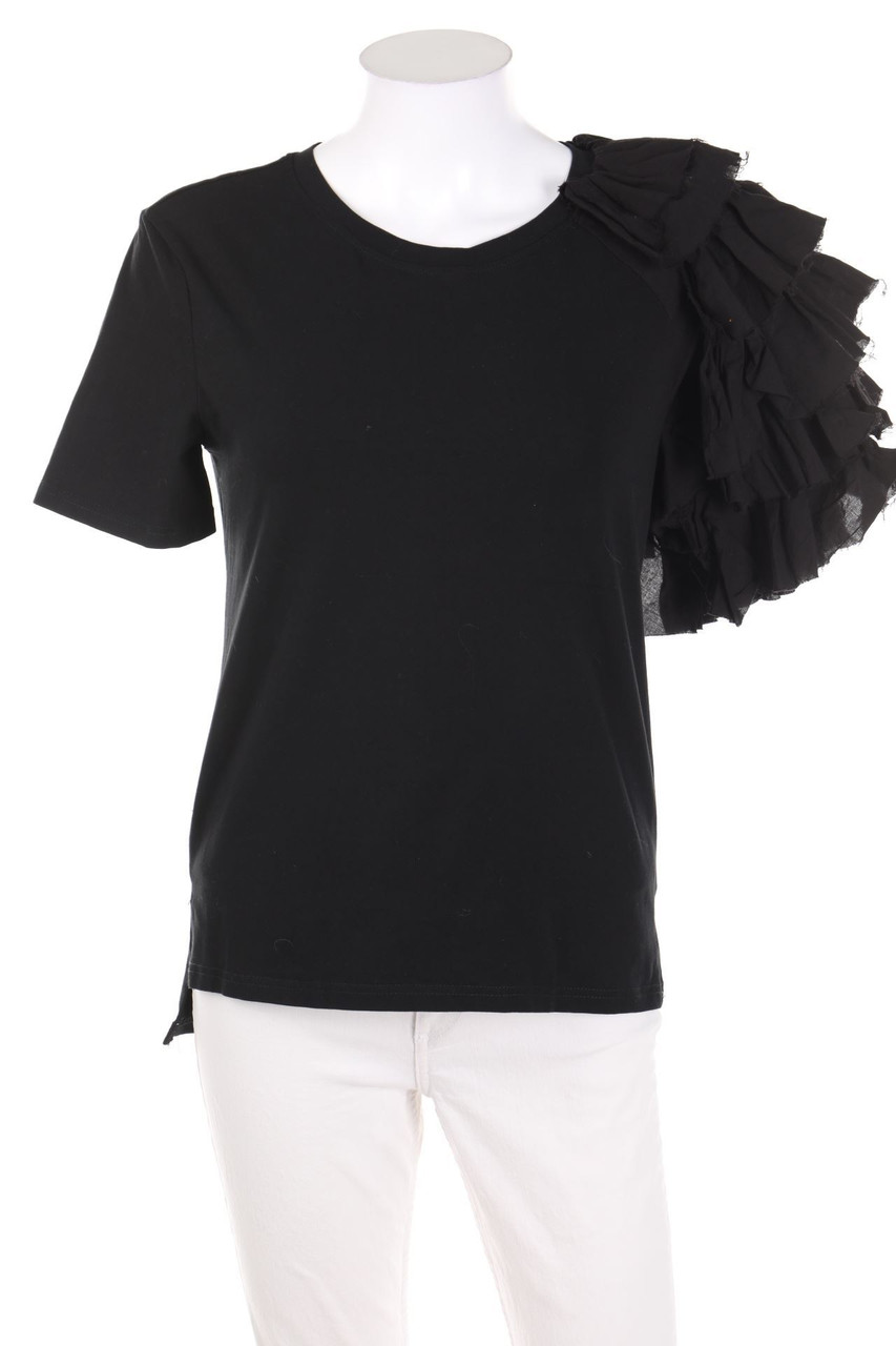 SHEIN - Kurzarm-Shirt mit Volants - M