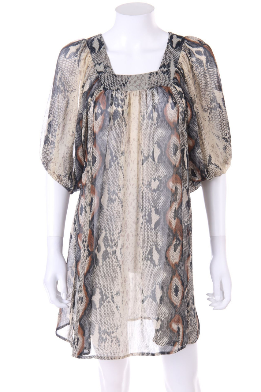 APART - Chiffon-Dress with Animal Print - D 34