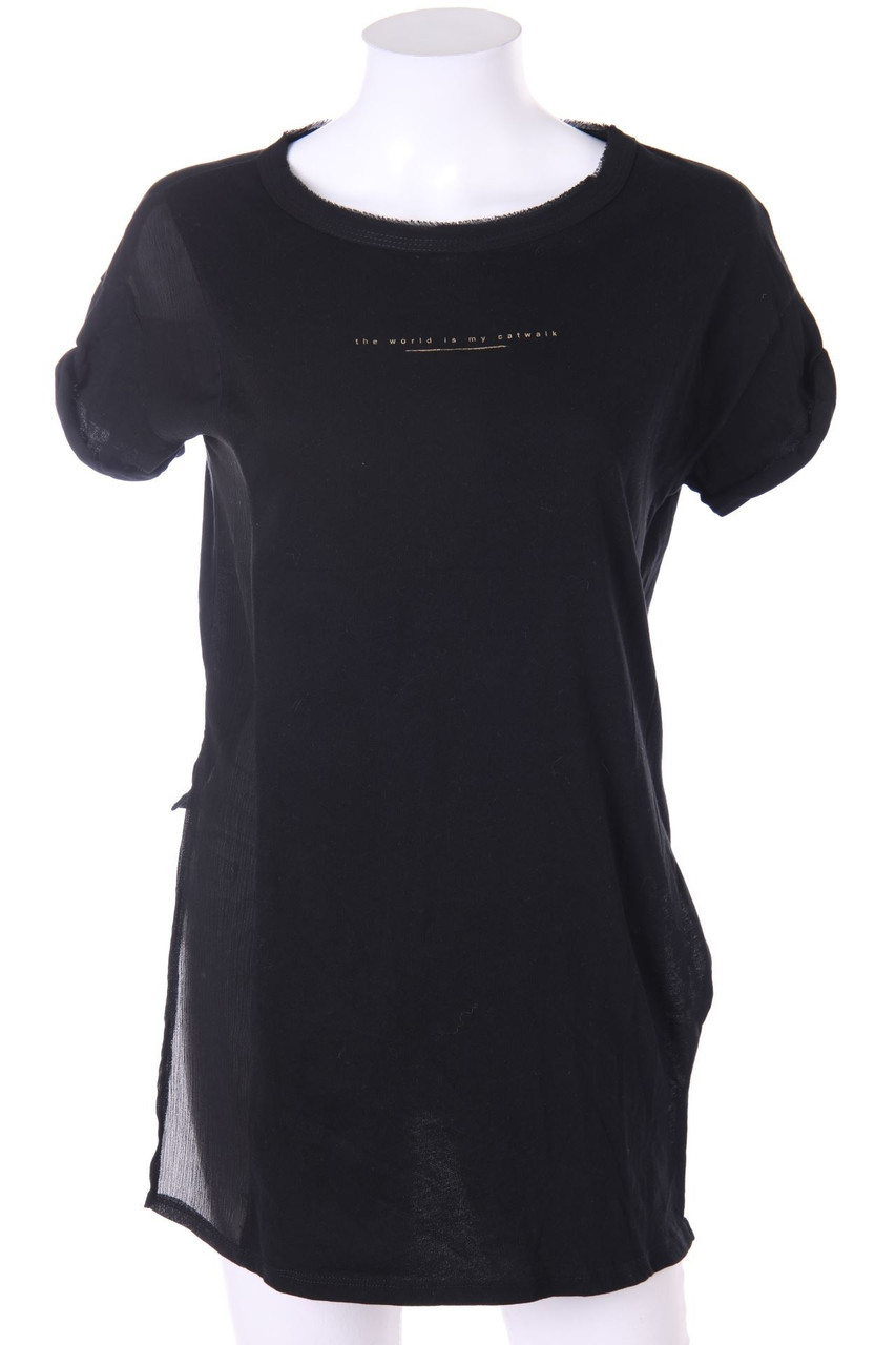 ZARA - Statement-Kurzarm-Shirt mit asymmetrischem Schnitt - S