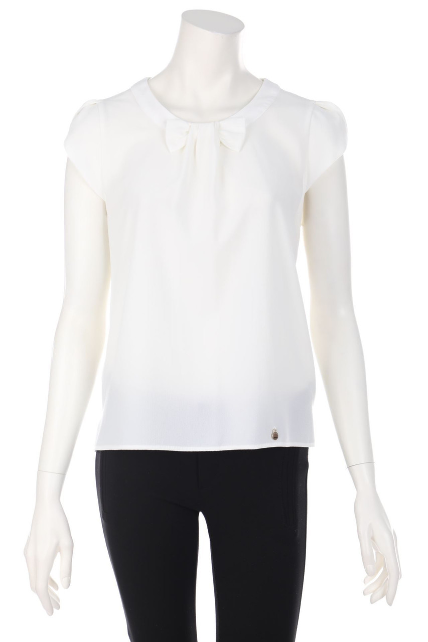 RINASCIMENTO - Shortsleeve Blouse with Bow - M