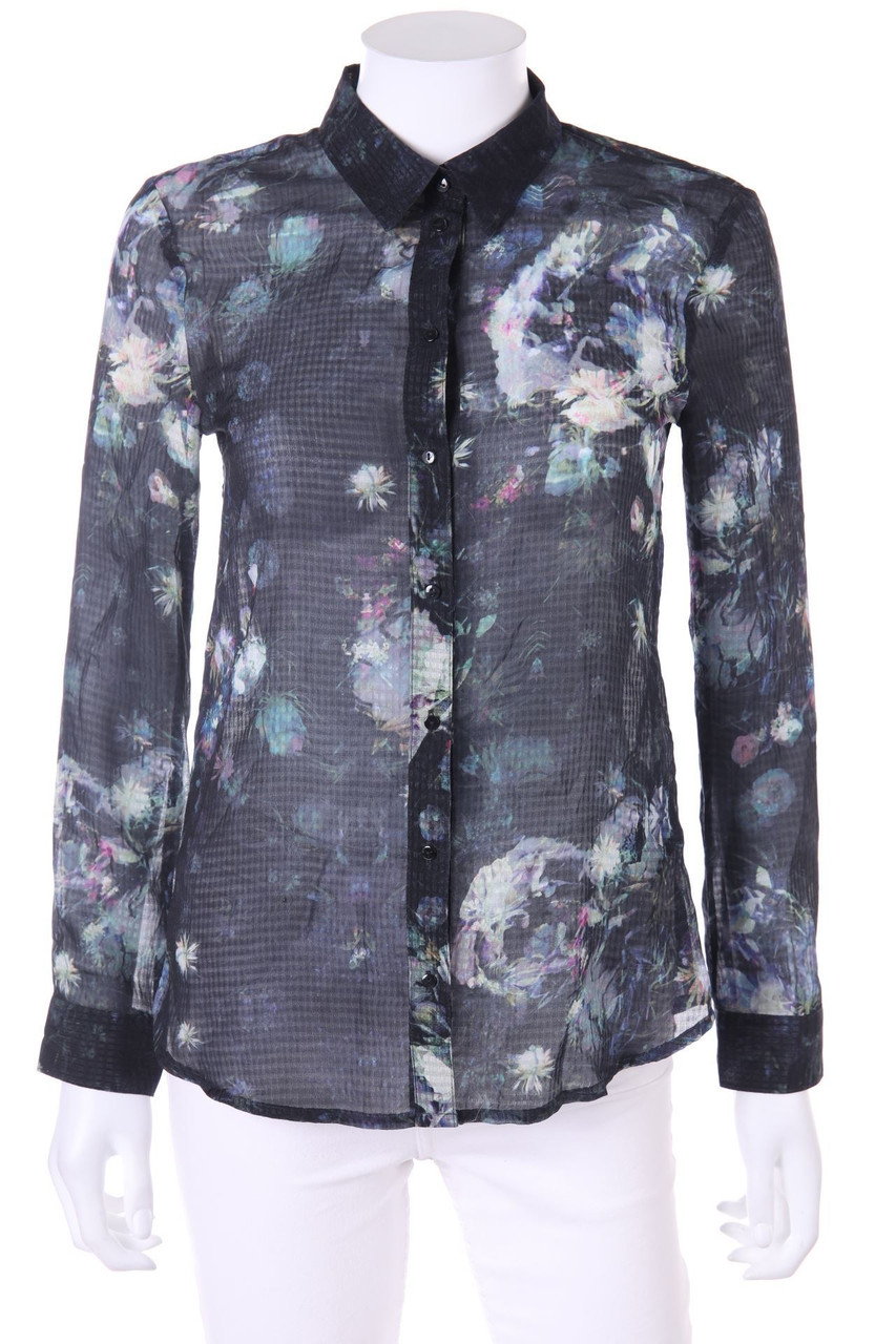 H&M - Hemd-Bluse mit floralem Muster - D 36