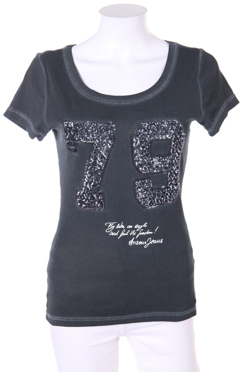 ARIZONA - Kurzarm-Shirt mit Pailletten - D 32-34