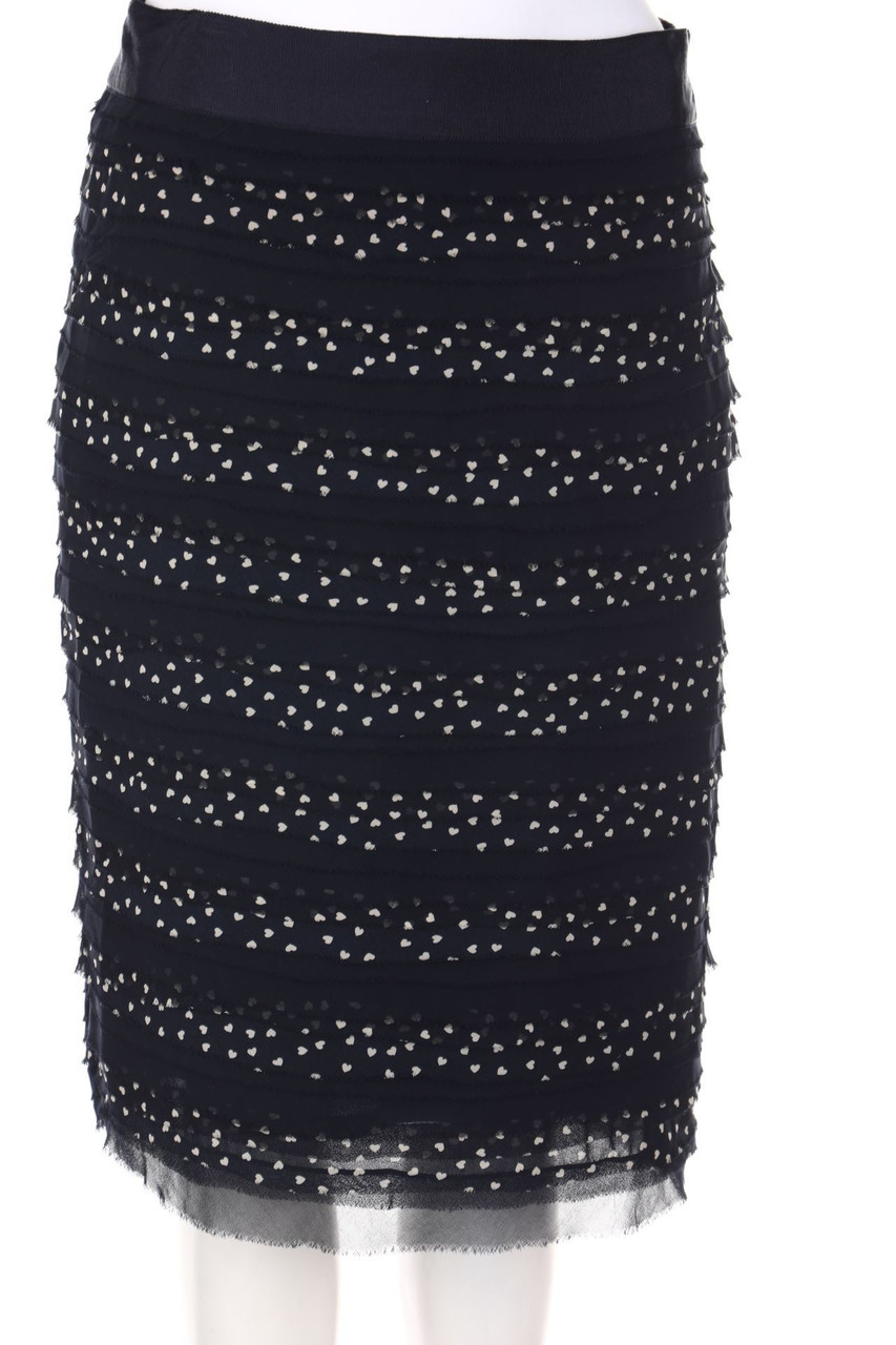 No Label - Skirt, Layer Look with Print - D 36