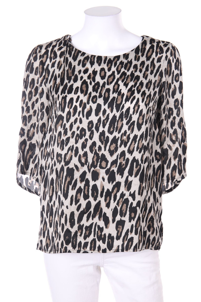 MANGO - Bluse mit 3/4-Ärmel mit Animal-Print - S