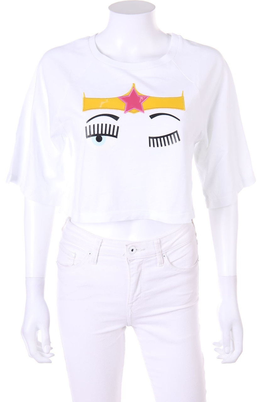 CHIARA FERRAGNI - Cropped-Shirt with Print - S