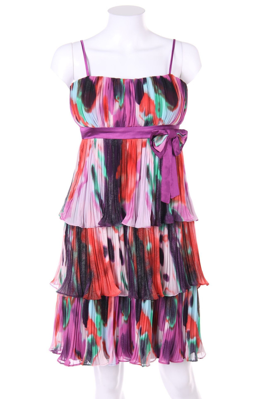 SECONDHAND - Plissé-Dress, Layer Look - D 38