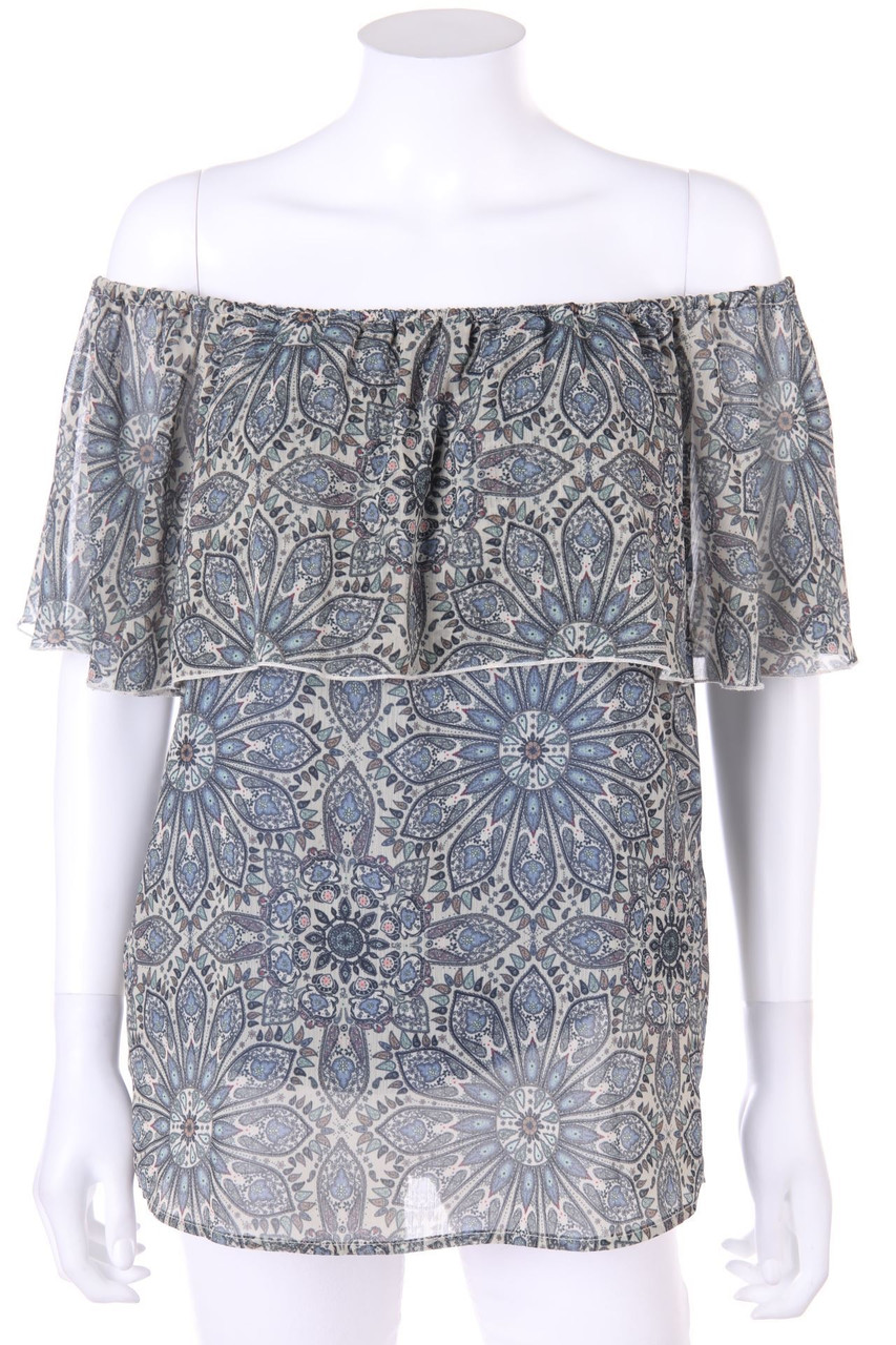 ONLY - Carmen-Bluse mit floralem Muster - M