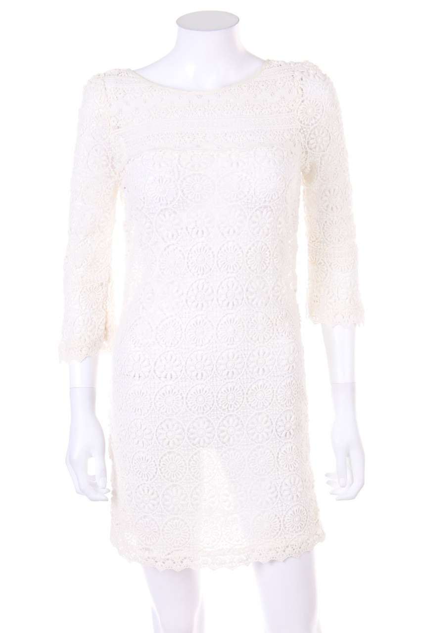 No Label - Mini Dress, Crochet Knit - D 36