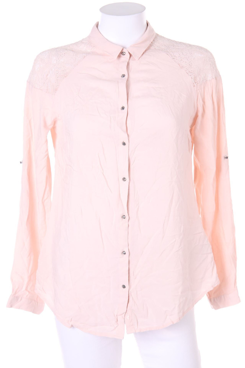 RESERVED - Shirt Blouse with Lace Insert - D 40