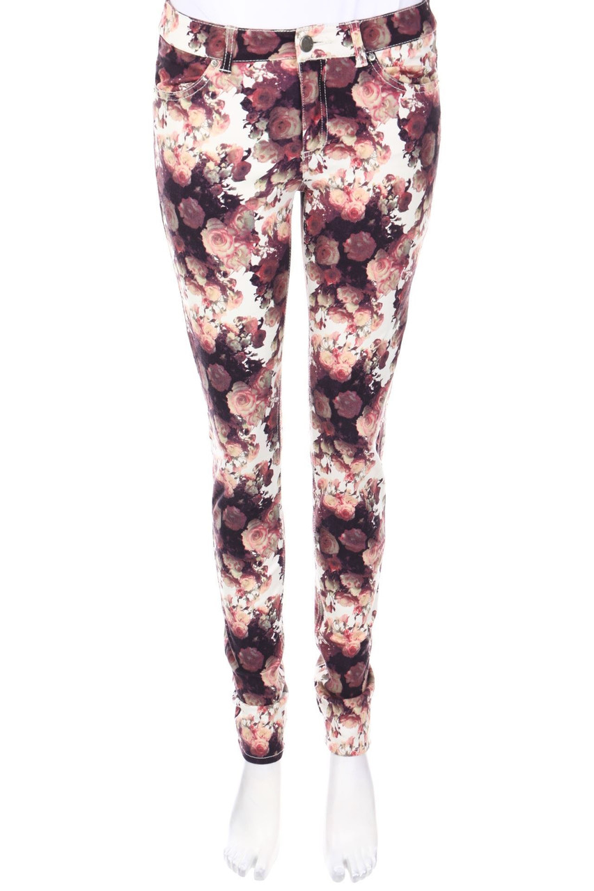 H&M DIVIDED - Jeans mit Blumen-Print - D 38